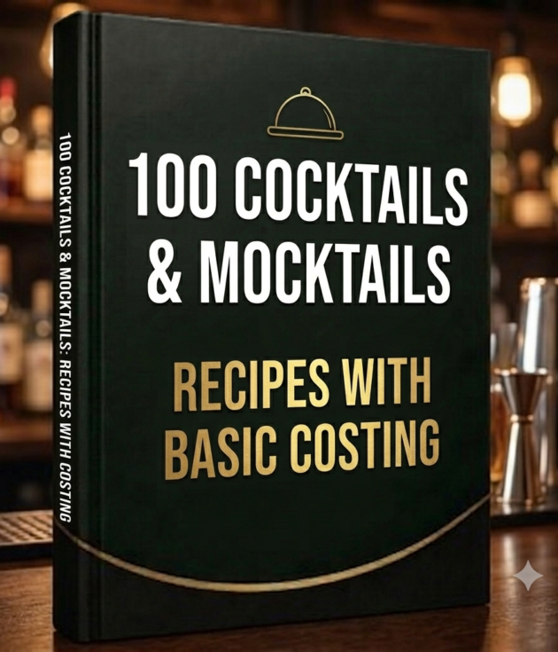 50 COCKTAIL & 50 MOCKTAIL CLASSIC RECIPE with basic costing sheets.